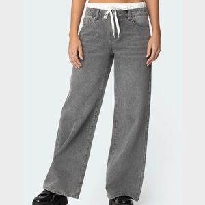 Edikted Gray Boyfriend Jeans